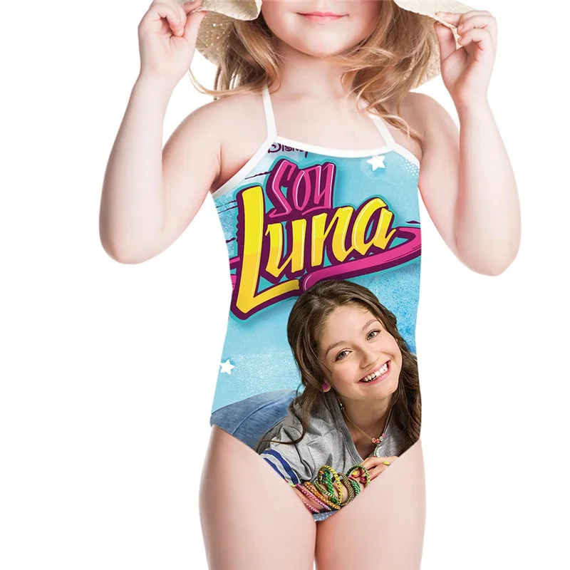 SS0452BS THIKIN Soy Luna/купальник с рисунком для девочек, детские купальники, цельные костюмы, бандаж, детский купальный костюм, одежда для плавания - Цвет: SS0452BS