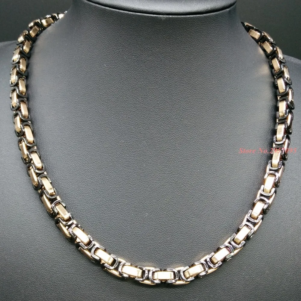 Цепочка Из Нержавеющей Стали 7-40 дюймов 8 мм черная розовая золотистая цепь