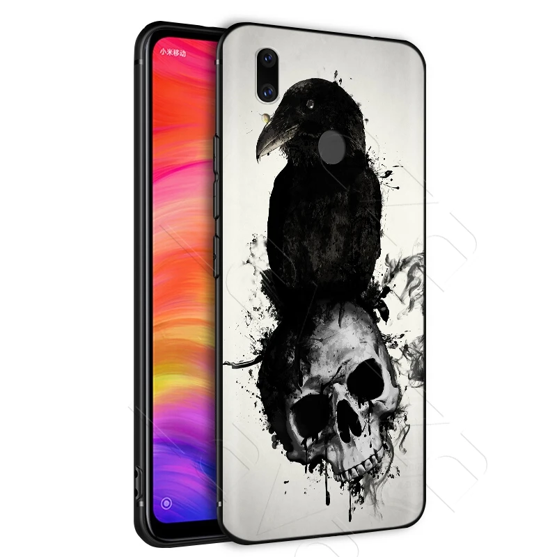 Чехол Lavaza череп ворона лунный свет для Xiao mi Red mi Note 8 Pro mi MAX 3 6 8 9 SE A1 A2 Lite Plus 8A F1