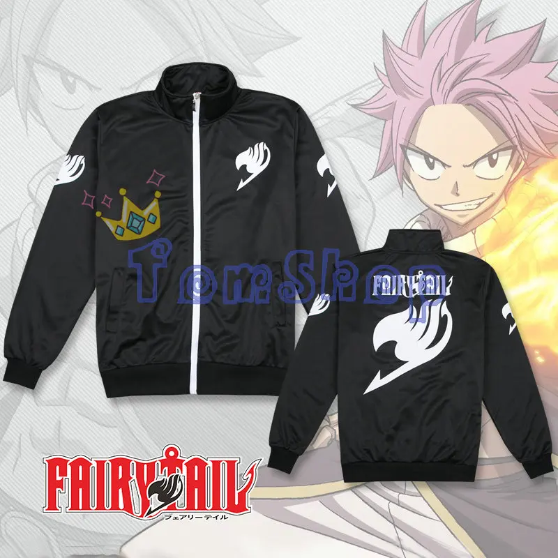 

Аниме «Fairy Tail (Guild) эмблема пальто-жакет для косплея Повседневное унисекс Спортивная рубашка костюмы Размеры M, L, XL, XXL
