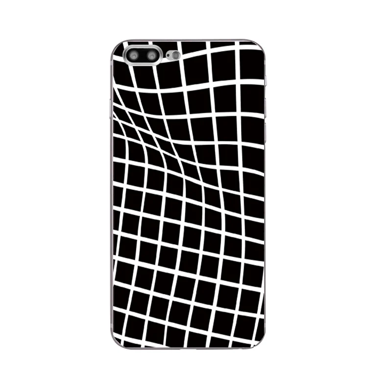 DIY For Apple iPhone 7 / 8 Plus X Phone Case 5C 5S SE 10 Shell Soft TPU 6 6S Cover Geometry Striped |