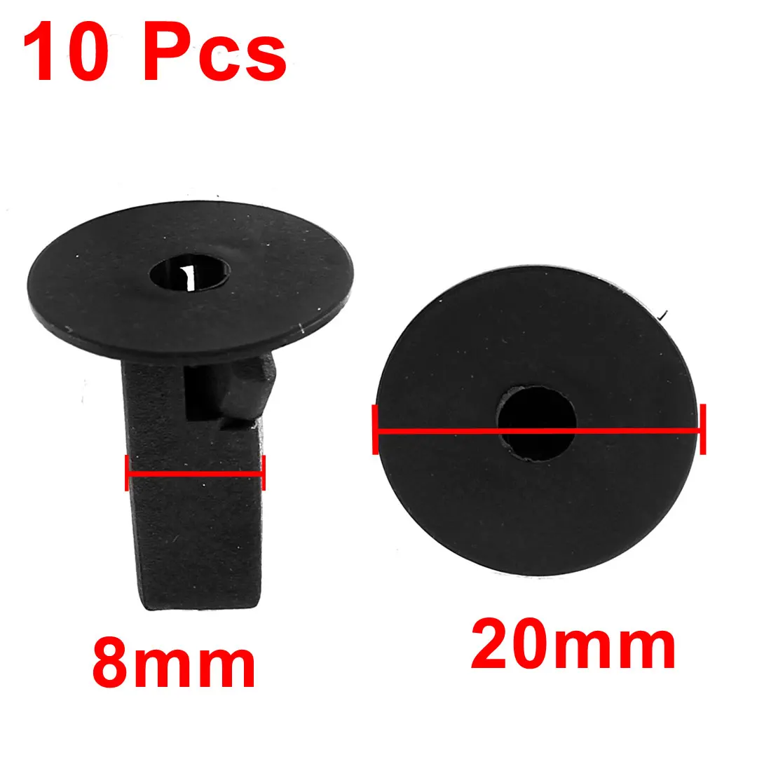 

X Autohaux 10 Pcs 8mm Black Plastic Body Door Trim Interior Rivet For Toyota Under Engine Splash Guard Rivet