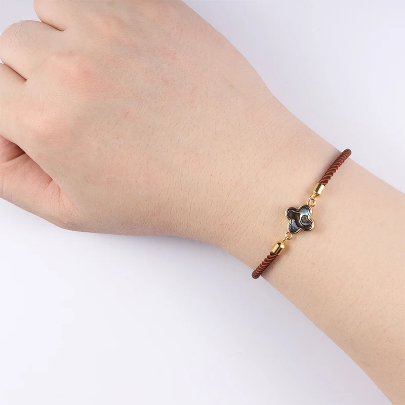 Женский браслет с хлопковой веревкой Singreal красный темно-синий розовый мозаикой