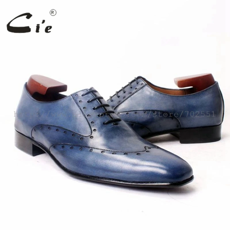 cie square toe hand-painted men oxfords leather shoe bespoke custom handmade pure high quality ox366 | Обувь