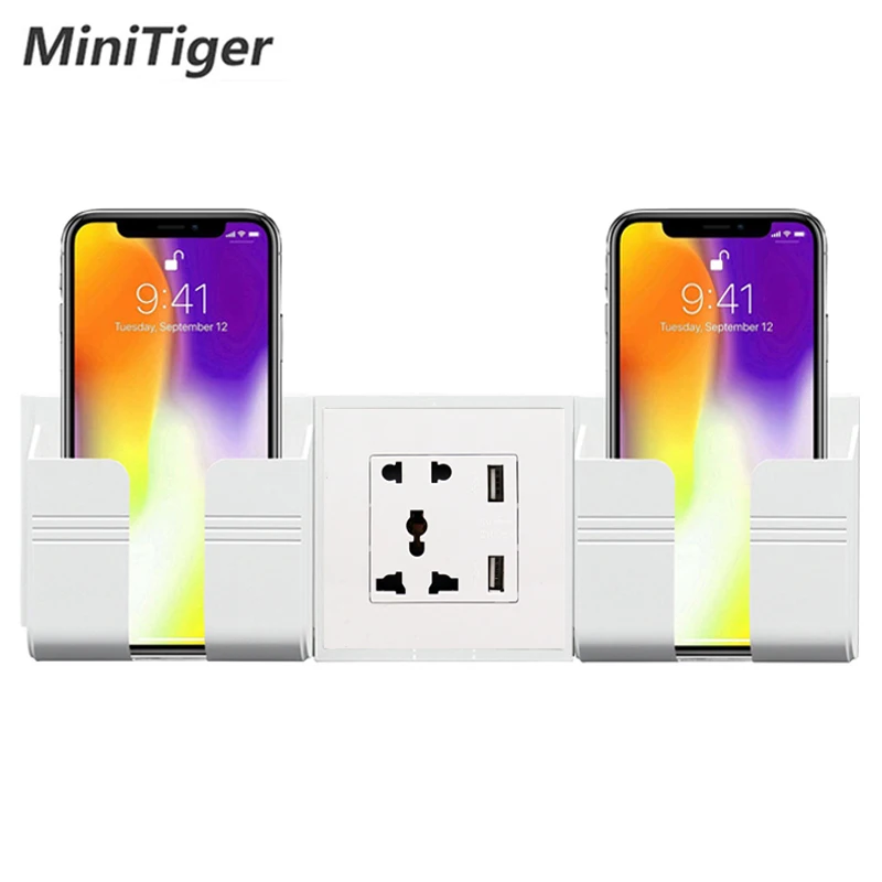 Esooli производитель настенная розетка USB Универсальная Розетка с 5 отверстиями розетка с двойным USB умным Индукционным зарядным портом