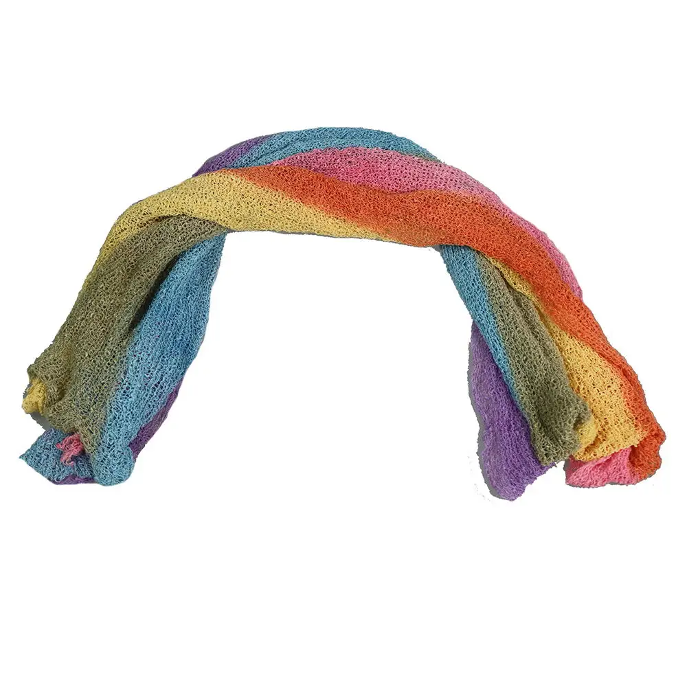 Rainbow 4 D& J Радуга эластичная вязаная пеленка милый ребенок позирует одеяла из искусственного волокна для новорожденных Подставки для фотографий фото Детский костюм Одеяло - Цвет: Rainbow 4