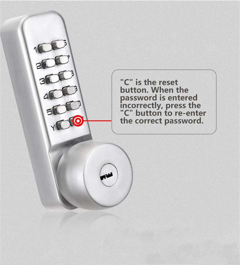 Mechanical Password Door Lock For Home Office Bedroom Furniture Door Locks Security Electronic Induction Password Key Dual Use