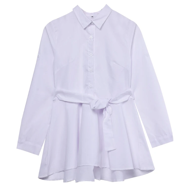 Рубашка женская с ремнем на пуговицах длинным рукавом|shirt blouse|blouses topstop blouse |