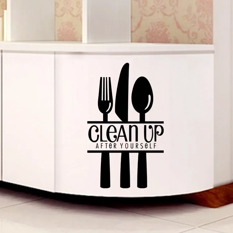 Кухонная посуда настенные наклейки ложка вилки и нож настенное художественное