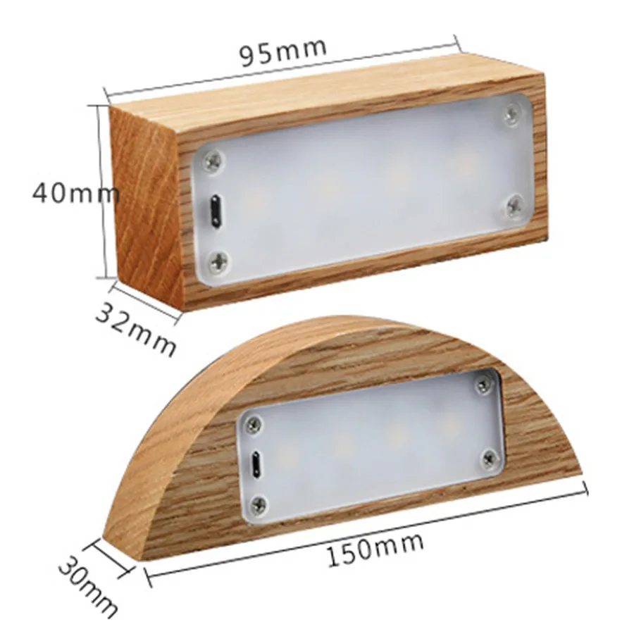 

BEIAID Wood Eye Care LED Night Light Rechargeable Touch Dimmable Table Lamp Home Atmosphere Night Lamp Baby Kids Bedside Lamp