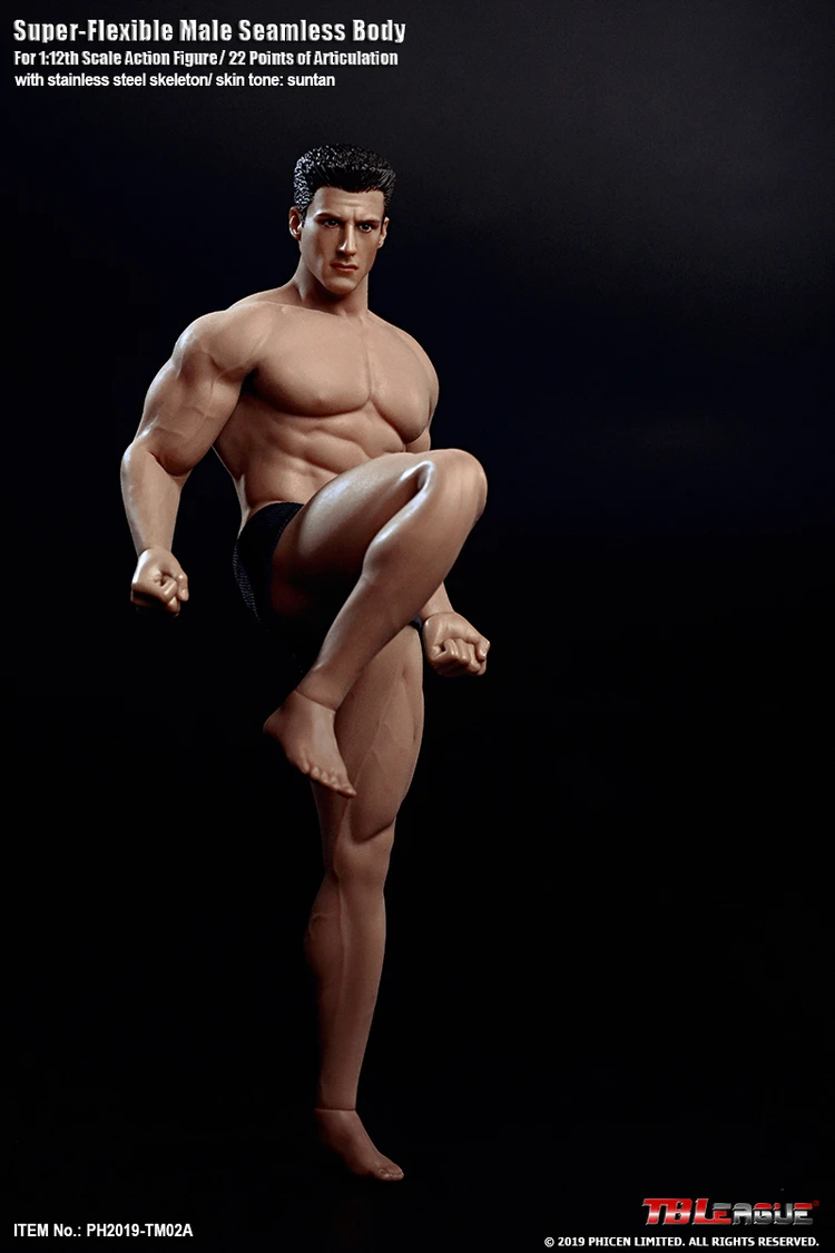 TBLeague 1/12 супер-гибкая Мужская бесшовная фигурка для тела с головой Sculpt PH2019-TM01A/TM02A фитнес загоревшая кожа
