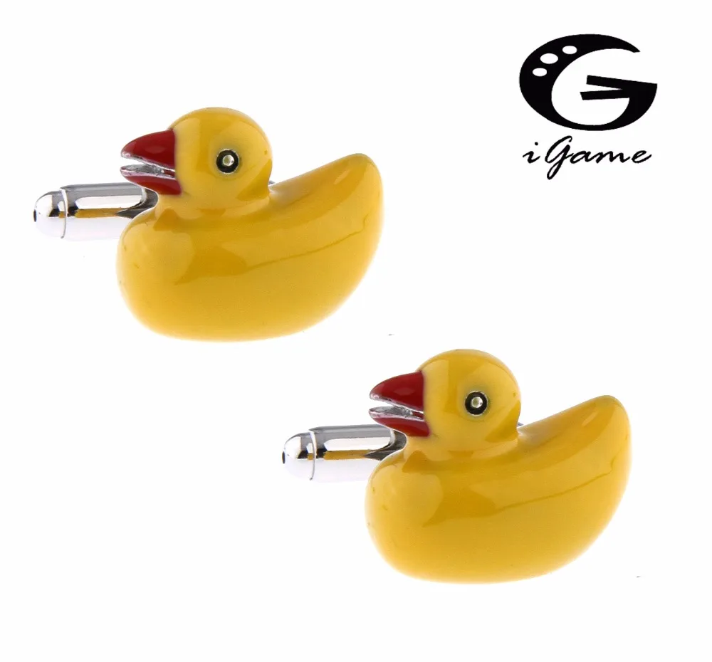 

Factory Price Retail Novelty Cufflinks Yellow Duck Design Cuff Links