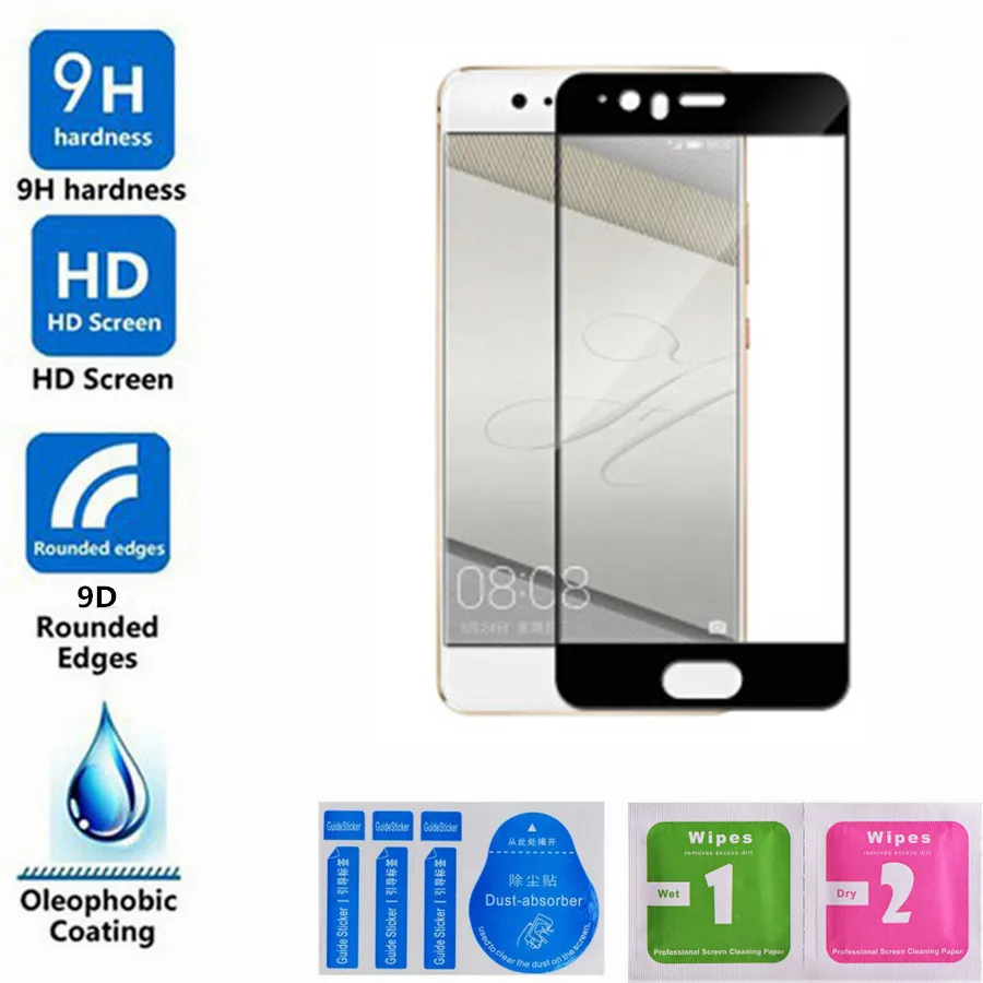 YEDAI 9D закаленное стекло для huawei P10 Lite Plus P20 Pro lite P30 чехол экрана полное покрытие |