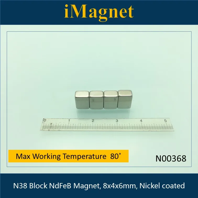 10 шт. сильный неодимовый магнит N38 8x4x6 мм|rare earth neodymium magnets|neodymium magnetndfeb magnet |