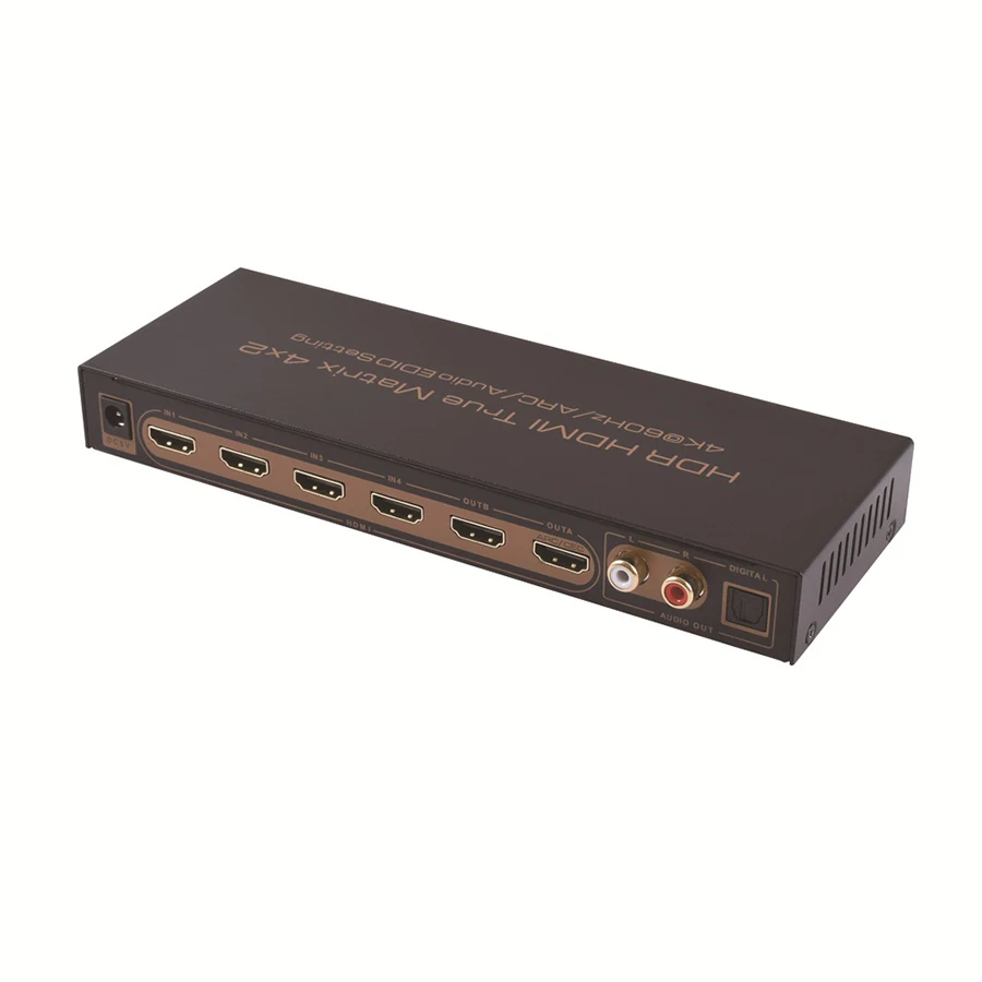 4K 60 Гц HDR истинная матрица переключатель 4*2 4 в 2 сплиттер Переключатель HDMI