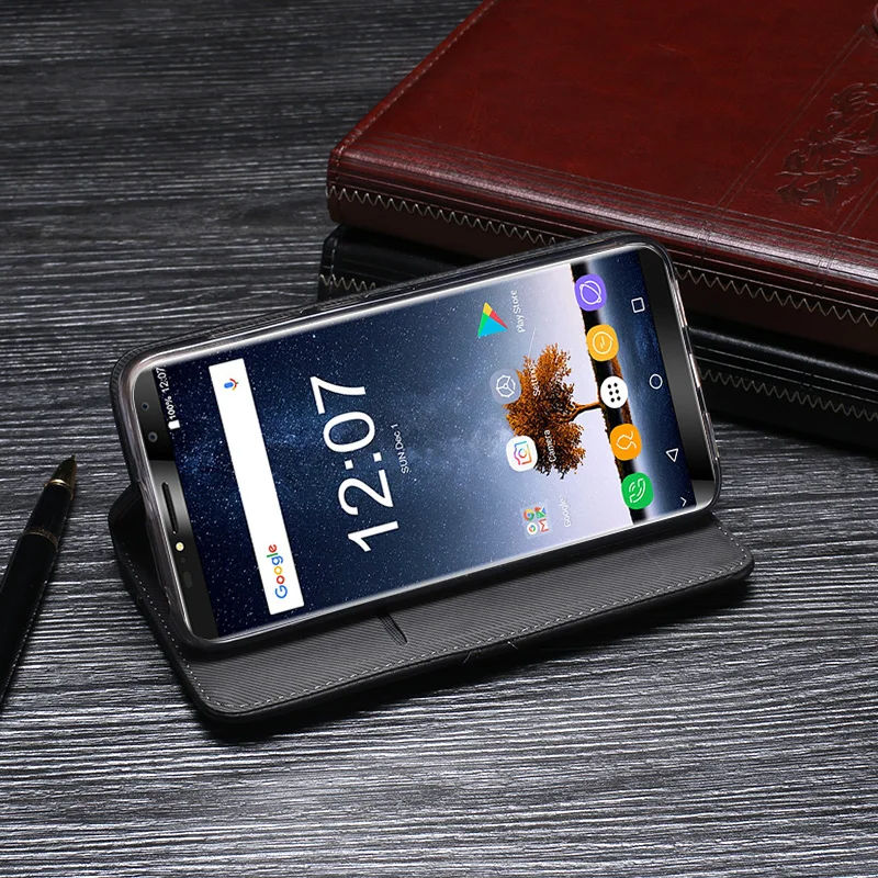 Oukitel K6 чехол Роскошный книжка из искусственной кожи для защитный телефона в ретро