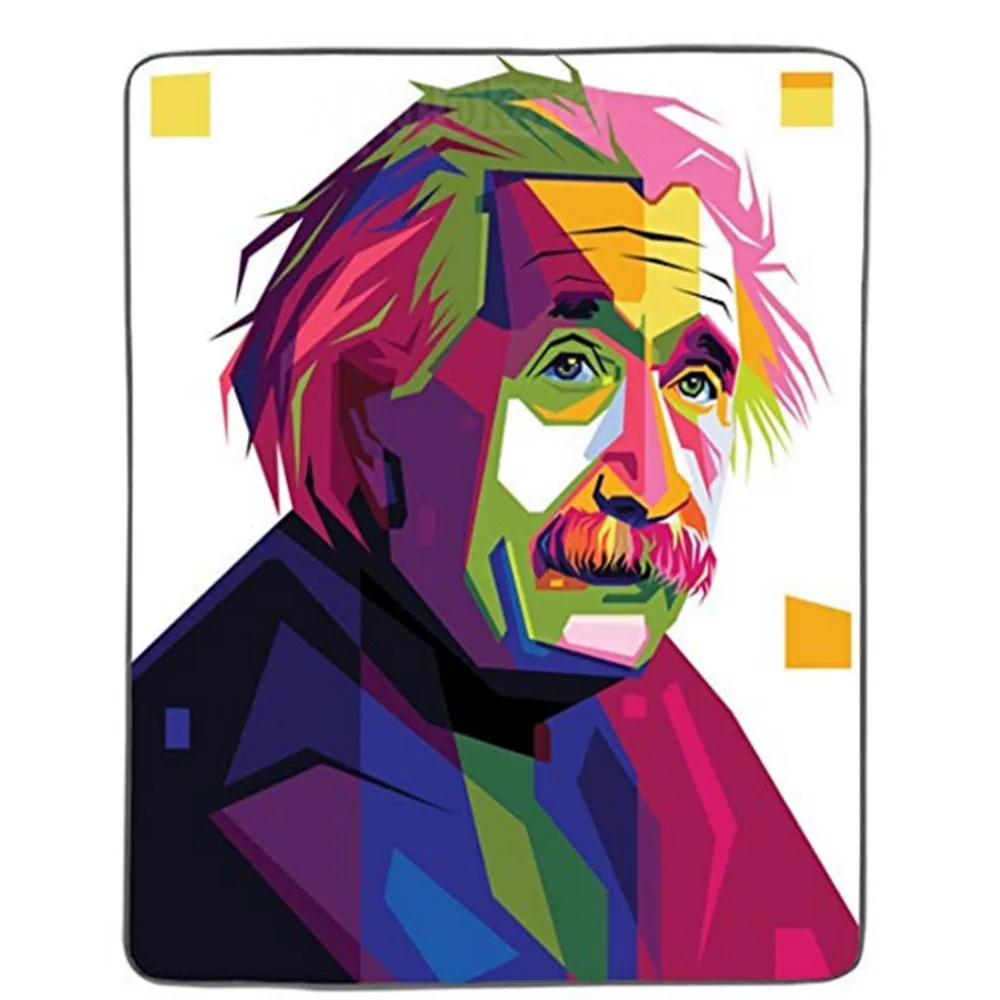 Одеяло Альберт Эйнштейн Поп Арт пиксель|Одеяла| |