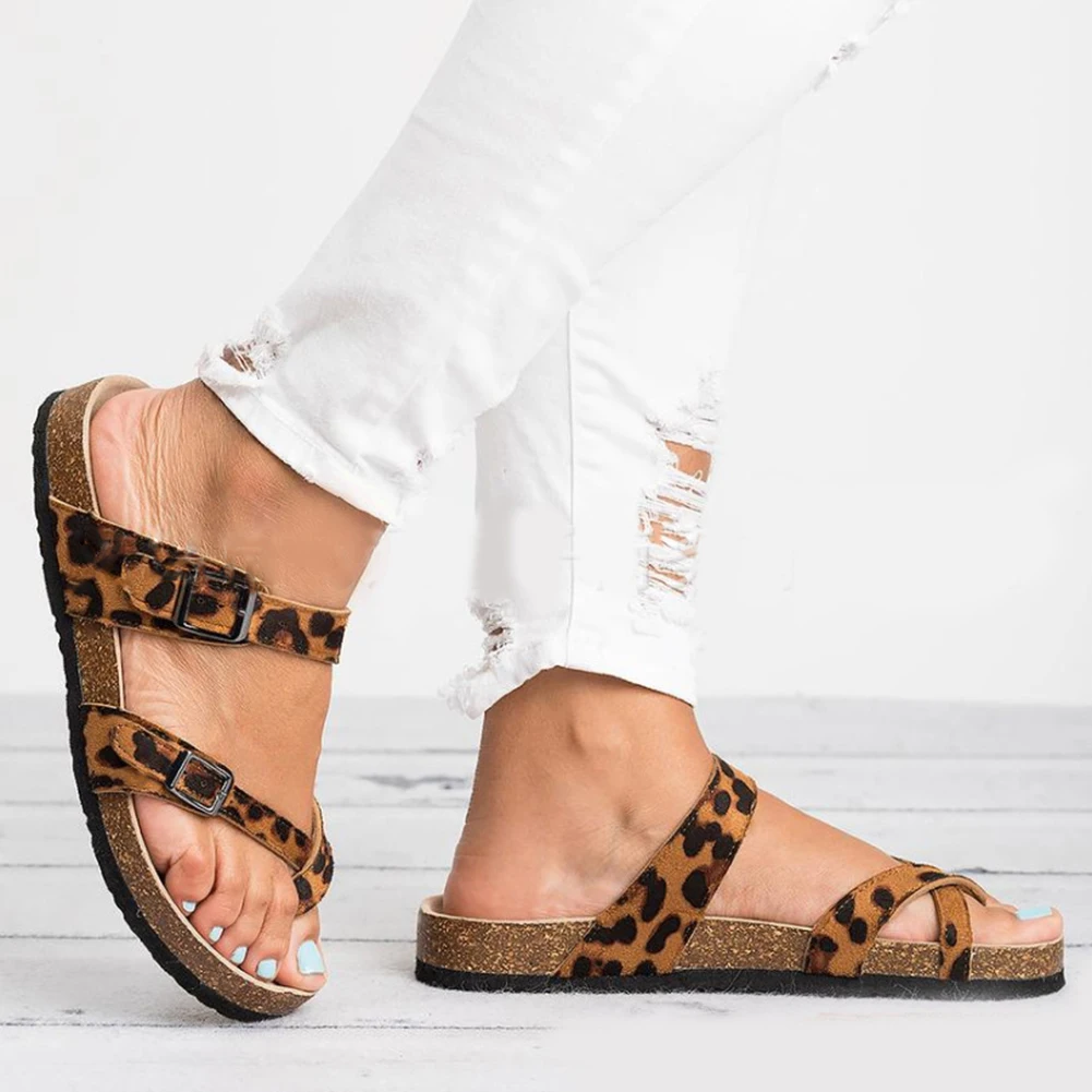 Сандалии женские с открытым носком дышащие износостойкие пляжные босоножки на