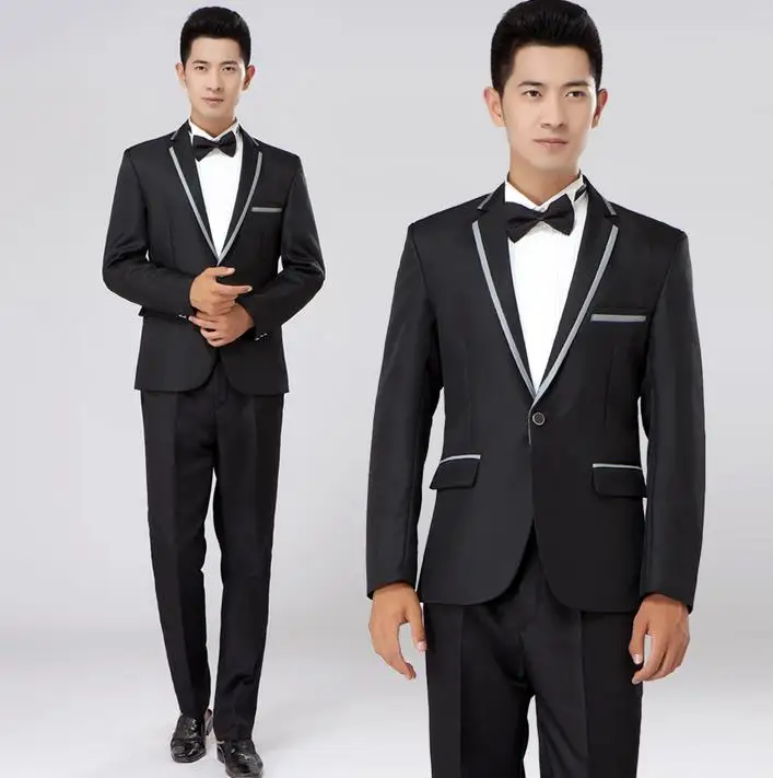 Khaki white black grey wedding dress 2020 new arrival men slim fit suits for men latest coat pant designs suit + pant + tie