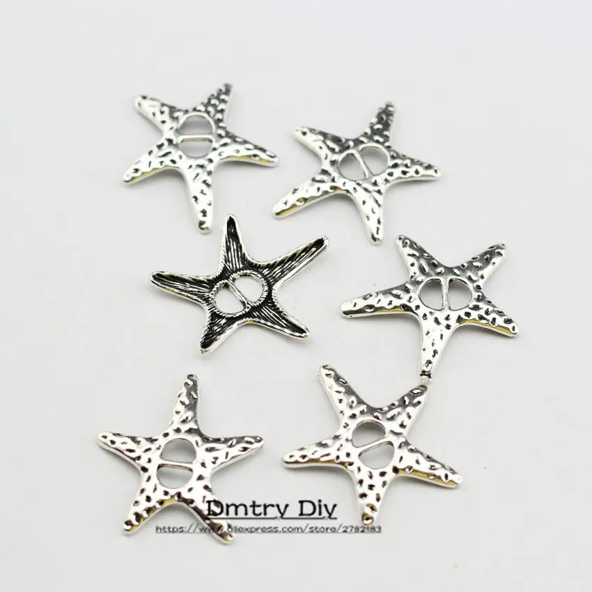 Dmtry 10pcs High Quality Cord Leather Jewelry Findings For 5mm Flat Starfish Clasp Metal Material LC0023 | Украшения и аксессуары