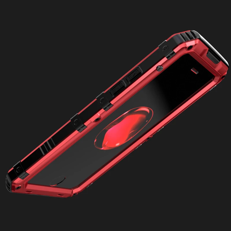 

for Apple iPhone 7 8 XR XS Max Case Aluminum Metal Waterproof Cover Shockproof Full Sealed Cases for iPhone X 5 5S 6 6S 7 8 Plus