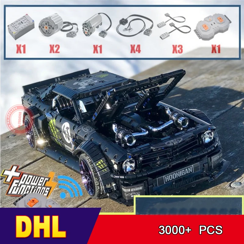 DHL Новинка 1965 Ford Mustang Hoonicorn Racing приспособление для автомобиля Technic MOC-22970 FIT 20102 строительные блоки кирпичи детские игрушки подарок