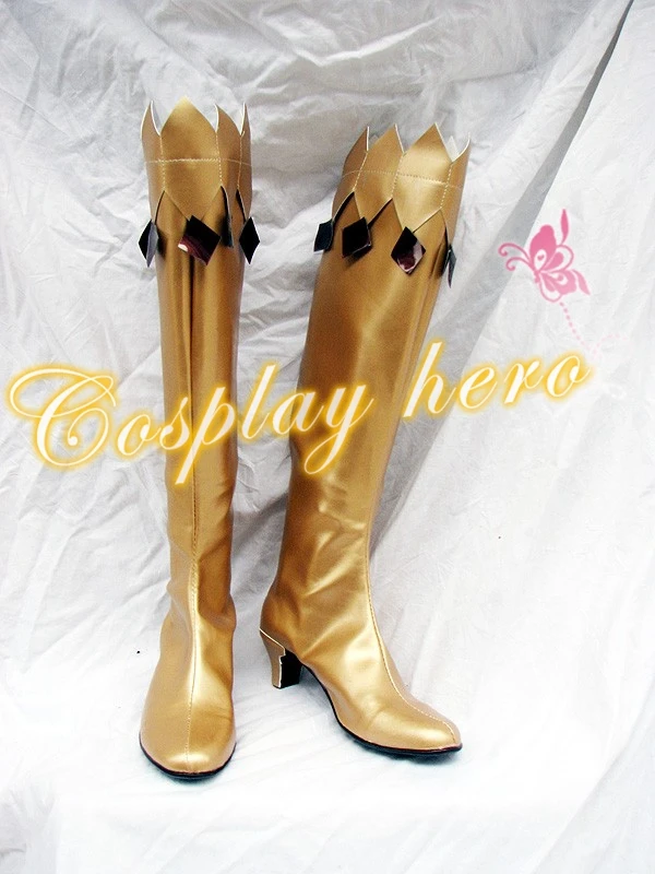 Sailor Moon Gold Cosplay Boots Shoes 