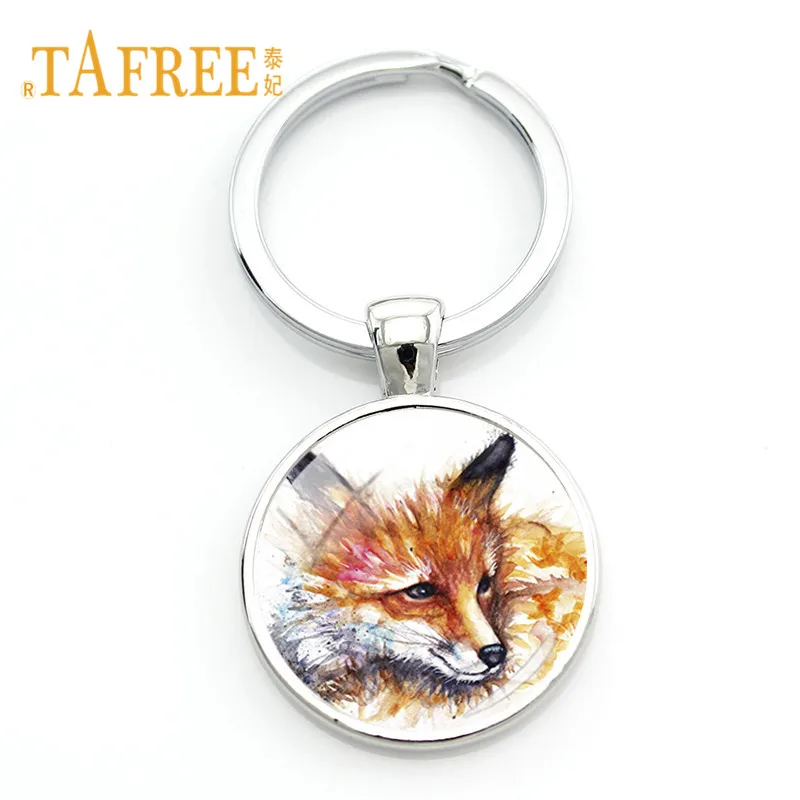 WF15 TAFREE, стеклянные драгоценные камни, брелок для сумочки, автомобильный брелок, милая Лисичка, подвеска, брелок для ключей, животное, клипса, искусство, ювелирное изделие для детей, подарок WF02 - Цвет: WF15