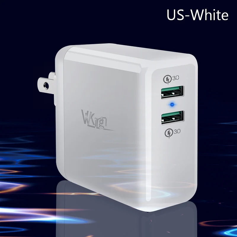 VVKing 2 USB зарядное устройство 36 Вт Быстрая зарядка 3,0 быстрое зарядное устройство для iPhone samsung Galaxy s9 Xiaomi huawei LG телефон двойной QC3.0 зарядное устройство