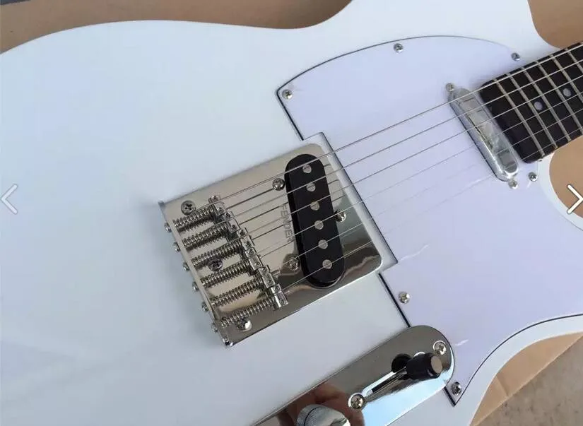 Factory custom white electric guitar guard board rose finger |