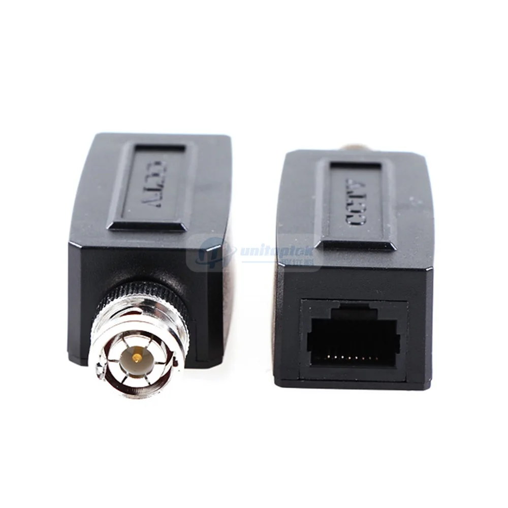 1 пара CCTV RJ45 Видео балун UTP/CAT5 BNC штекер RJ45 конвертер BNC штекер RJ45 коаксиальный адаптер трансивер