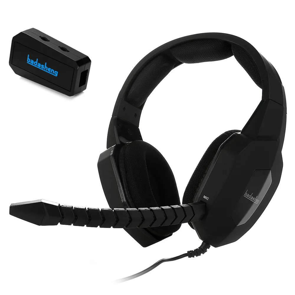 Badasheng BDS-939G стерео звук Игровая гарнитура наушники для PS4, Xbox One консоль с использованием microsoft адаптер, светодиодный, для ПК, MAC