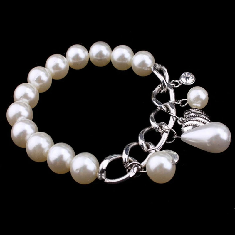 Бусины из АБС/слоновой кости с имитацией под жемчуг бусины прямым отверстием для