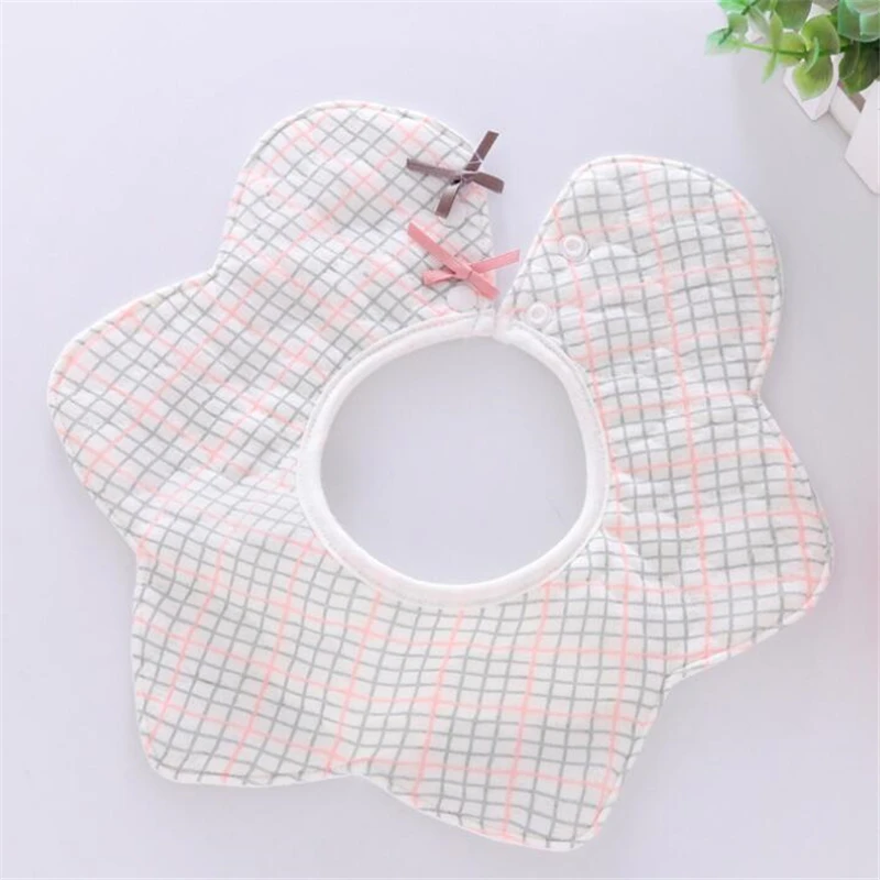 Baby Bibs Cotton Waterproof 360 degree Baby Girls Bibs Flower Saliva Towel Children's Bib Rice Bowl 0-12M