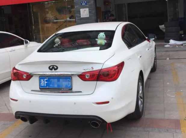 Задний спойлер для Infiniti Q50 Q50S высокого качества диффузор PP материал большой спойлер Q50 Q50S задней губ