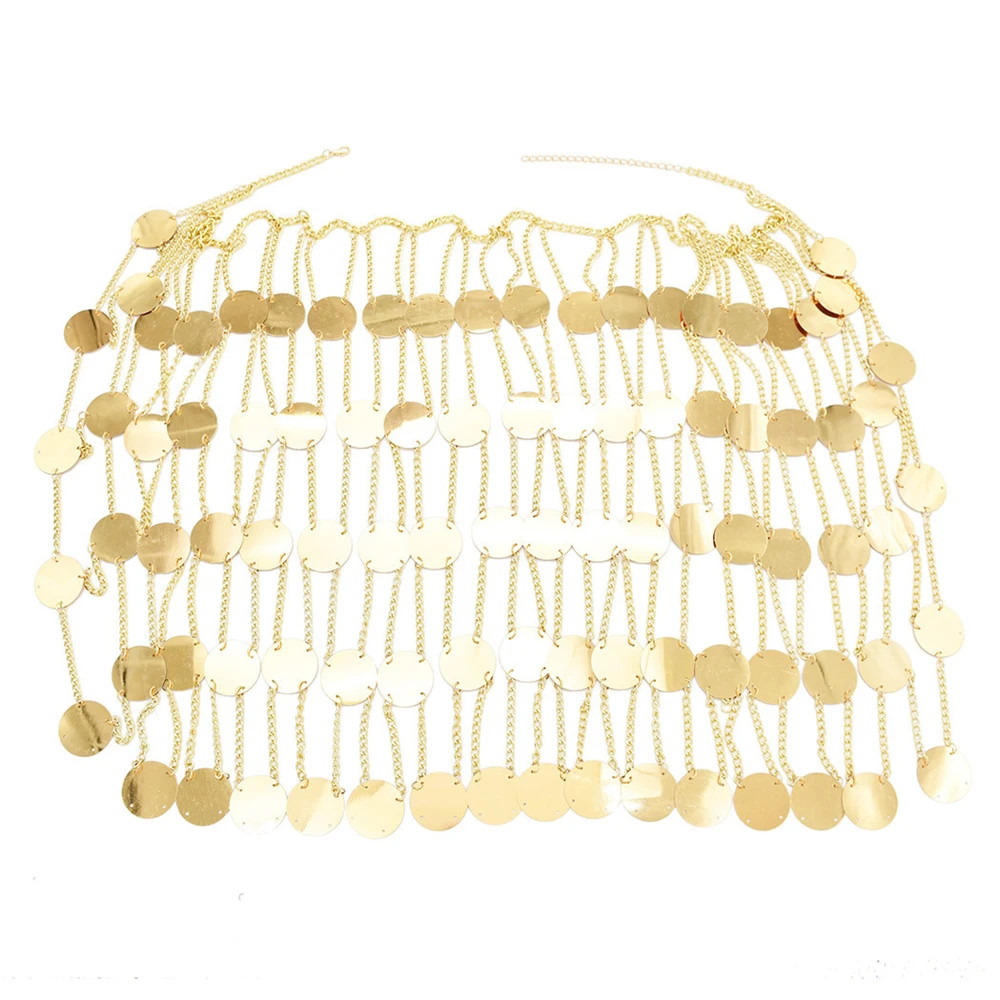 BD0058 Fashion Elegant Shinny Waist Chain Exaggeration Bohemia Ethnic Tassel Belt Hardcover Sexy for Girls | Украшения и