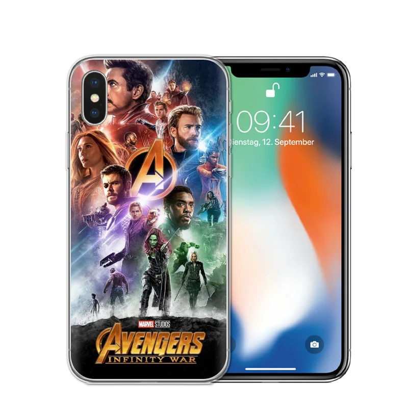 Avengers Infinity War Thanos Phone case For iphone X 6 6S 7 8 Plus 5 5S Soft Silicone Cover iPhone 7Plus 8Plus |