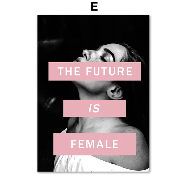 Фиолетовый Gohipang Vogue Girl Hand Feminism Planet Symbol Wall Art Холст Живопись скандинавские плакаты и принты настенные картины для гостиной - Цвет: Фиолетовый