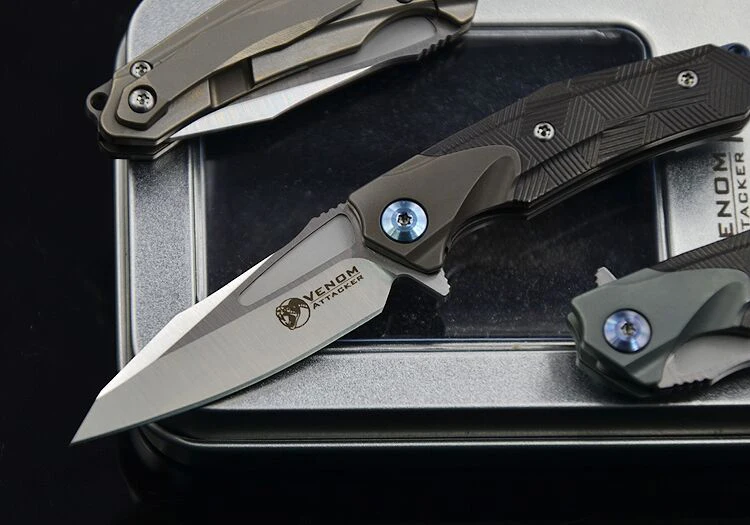 VENOM mini M390 стальной титановый сплав складной нож из циркониевого сплава, нож для ключей, дамские инструменты, маленький складной нож, инструменты для улицы