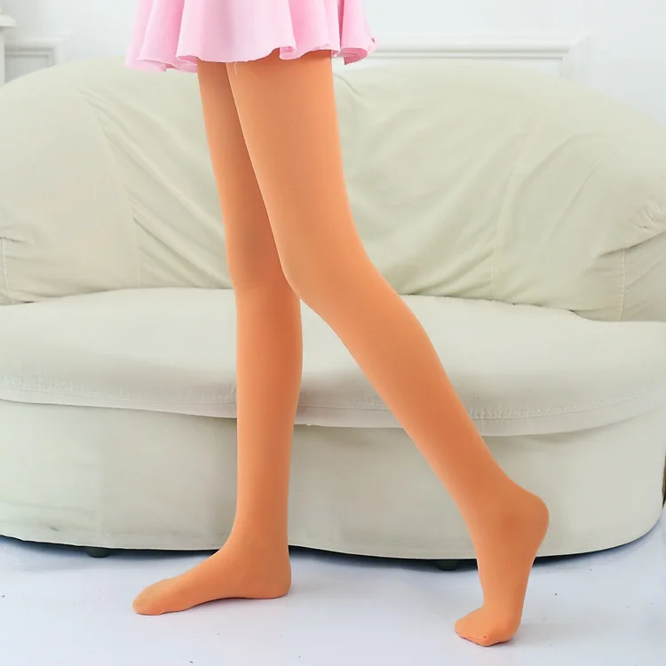 Колготки для девочек однотонные бархатные леггинсы балетные штаны детей Летняя