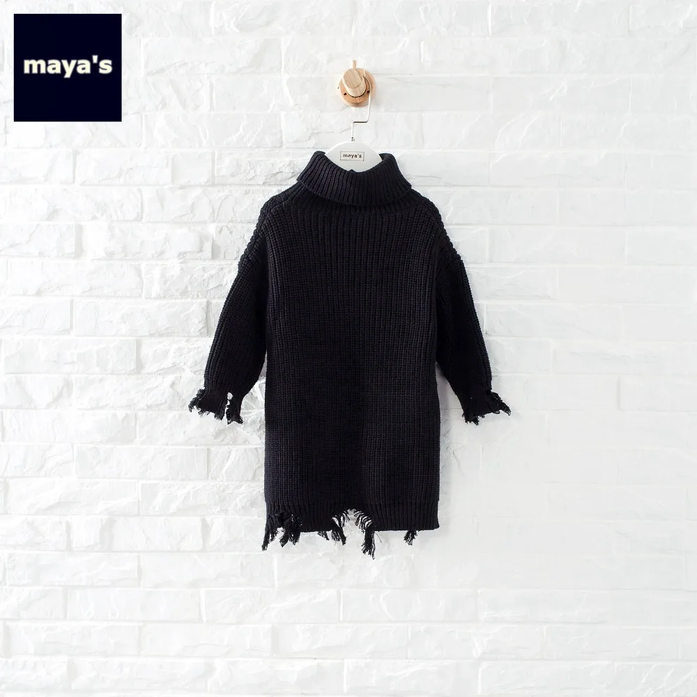 Mayas/модные черные вязаные зимние свитера для мальчиков хлопковые мягкие