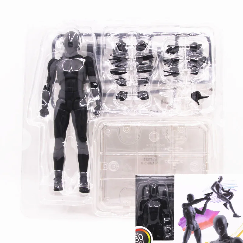 HE Black OPP SHFiguarts мульти-шарнир подвижное тело Кун/тело Чан тело-кун серый цвет черный ПВХ фигурка Коллекционная модель игрушки - Цвет: HE Black OPP