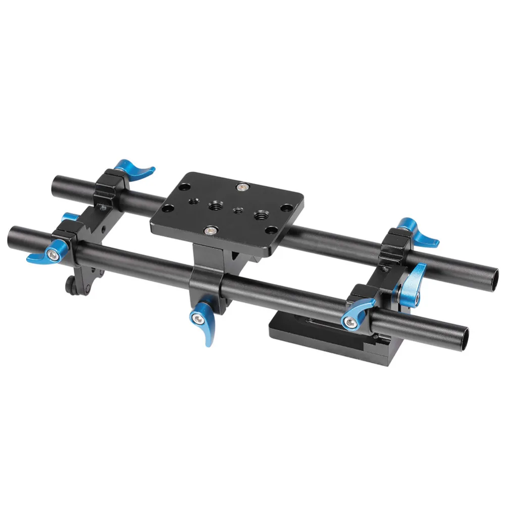 Neewer AluminumRail Movie Making System 15 мм стержень Rig опорная пластина 1/4 &quotвинт БЫСТРОРАЗЪЕМНАЯ