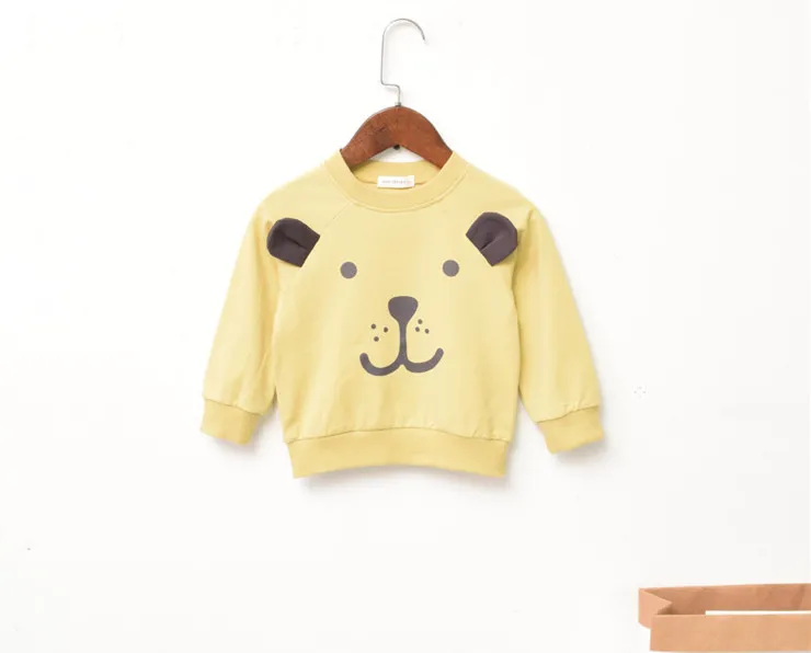 2018 Обувь для девочек футболка с длинным рукавом хлопок медведь детская одежда