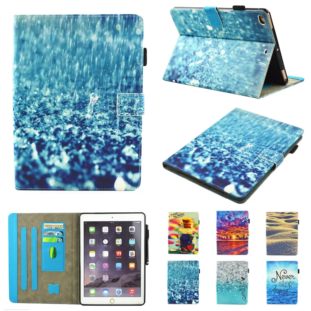 Мультяшный принт многоугольный Чехол книжка из искусственной кожи защитный