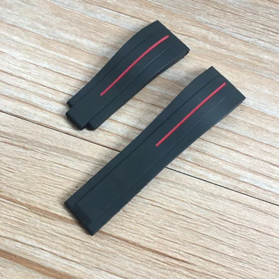 MERJUST New 20mm Black Soft Dustproof Silicone Rubber Watchband For Role strap Daytona Submariner GMT OYSTERFLEX Bracelet