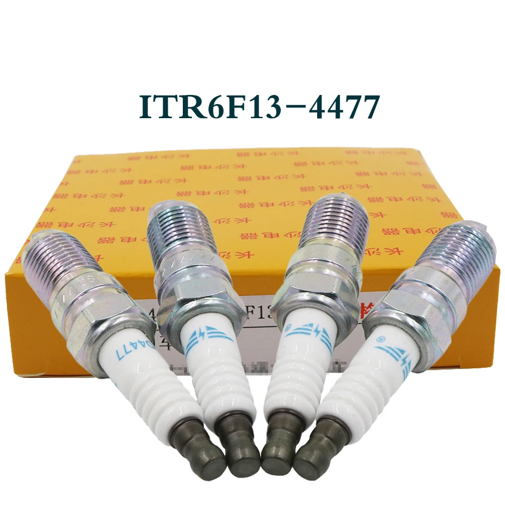 DS 4pcs ITR6F13-4477 Iridium spark plugs Car Candles Glow Plug For Mazda 3 Ford Mondeo Jaguar X-type ITR6F13 moped ignition Plug