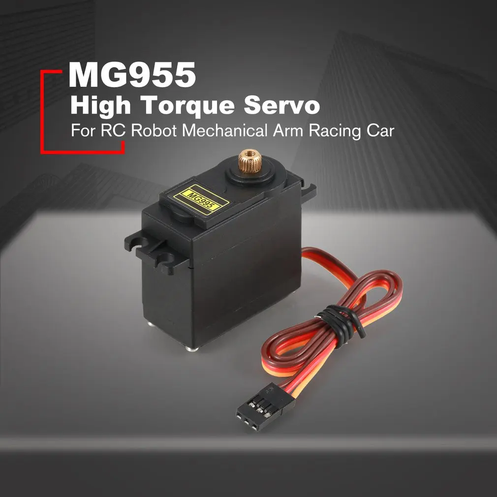 MG995 Аналоговый сервопривод с металлическими шестернями Servo 55g высокоскоростной Крутящий момент цифровой серводвигатель для RC автомобиль робот Вертолет(угол управления 180