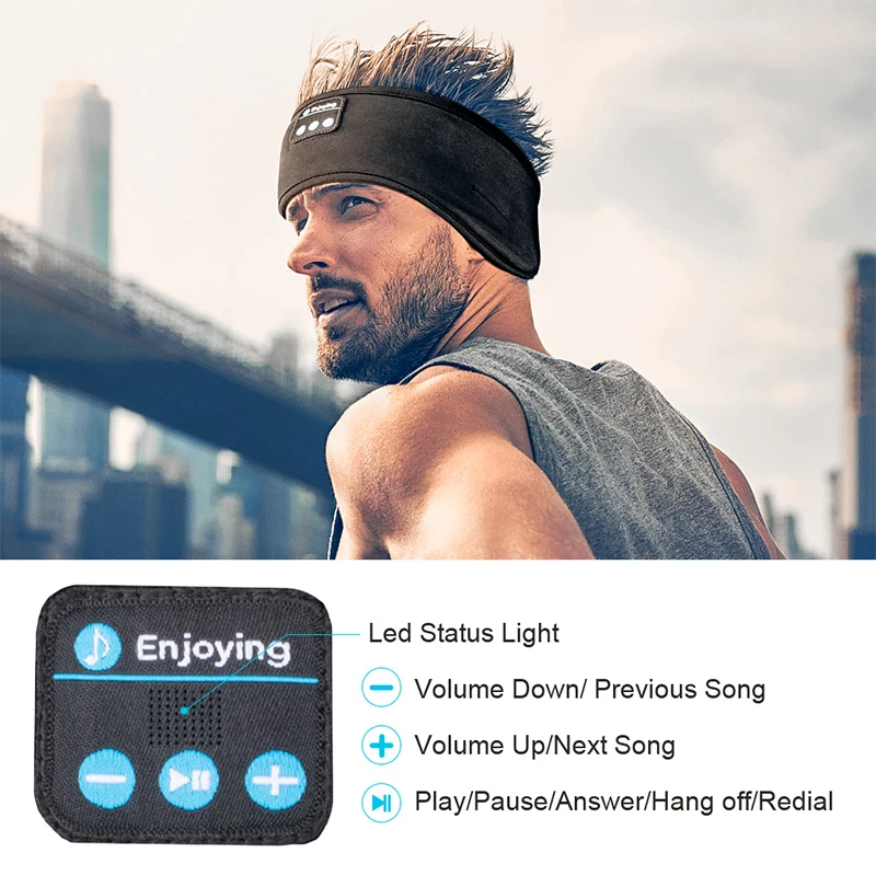 Highever повязка с Bluetooth наушники для сна Йога Аксессуары зима Вязание