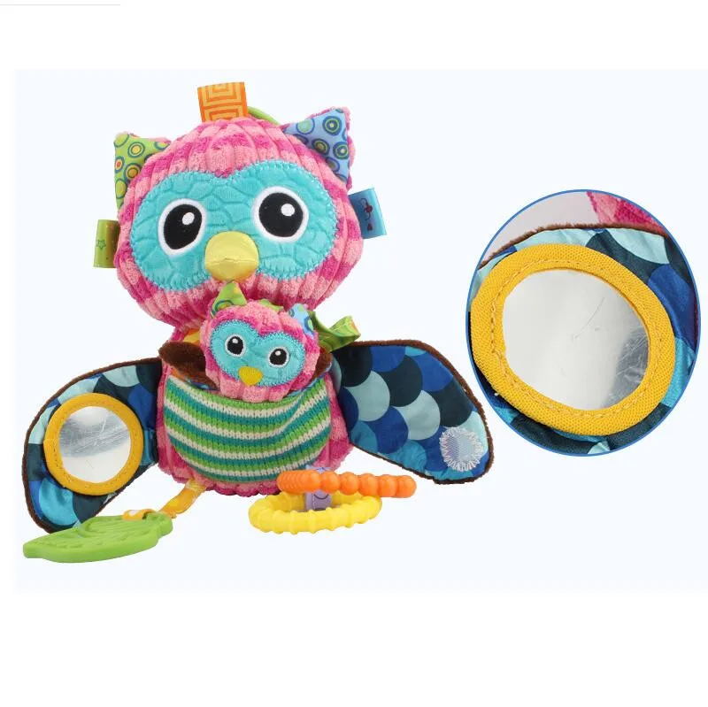 Sozzy Baby многофункциональная хлопковая игрушка Сова удерживающий Детский комплект погремушки искажающее Зеркало Подвеска детская коляска автомобильная кровать Милая Скидка 40